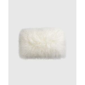 Quince Home Luxe Mongolian Lamb Lumbar Pillow Cover Ivory Bedding 12X20